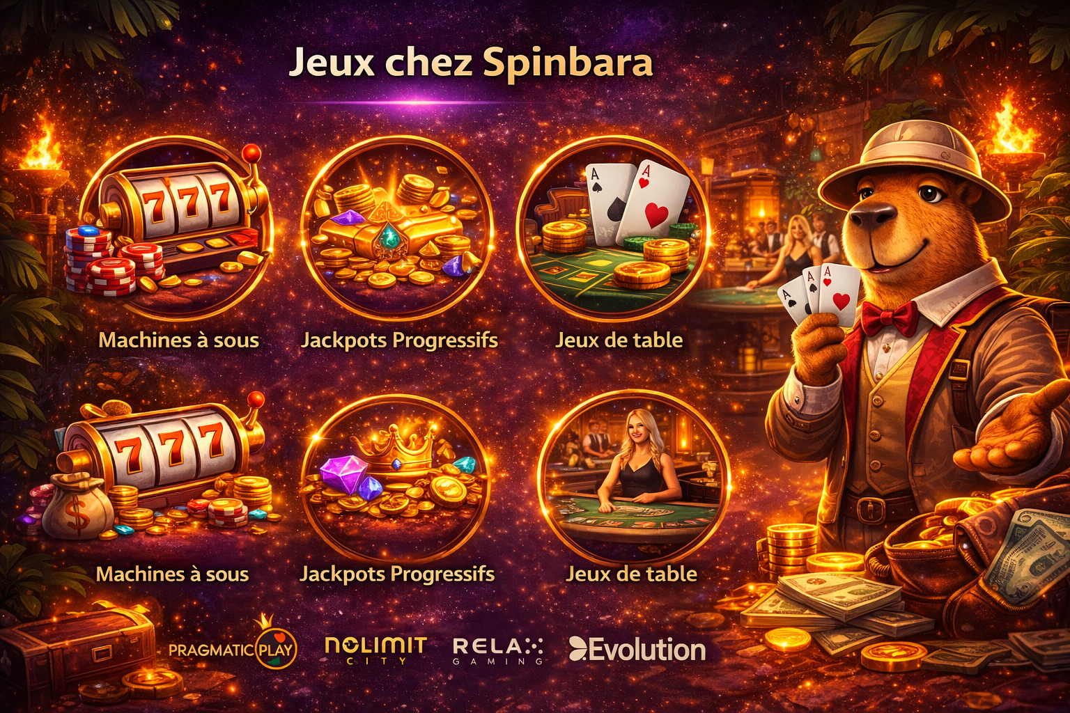 Spinbara jeux